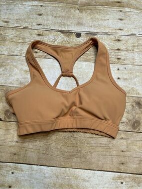 Alyth Active Ribbed Sports Bra In Mustard Color
